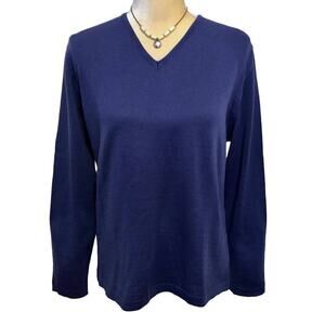 Antonella Vintage V Neck Sweater Women XL